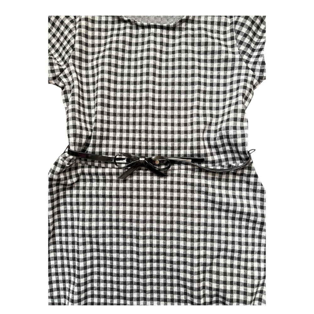 Children’s Place Gingham Belted Short Sleeve Dress Size 12 - Picture 5 of 6